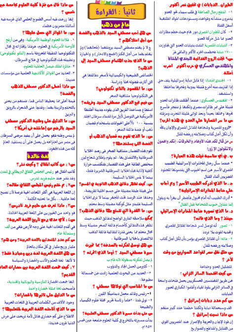 مذكرة مراجعة نهائية عربي1 مذكرة مراجعة نهائية عربي1